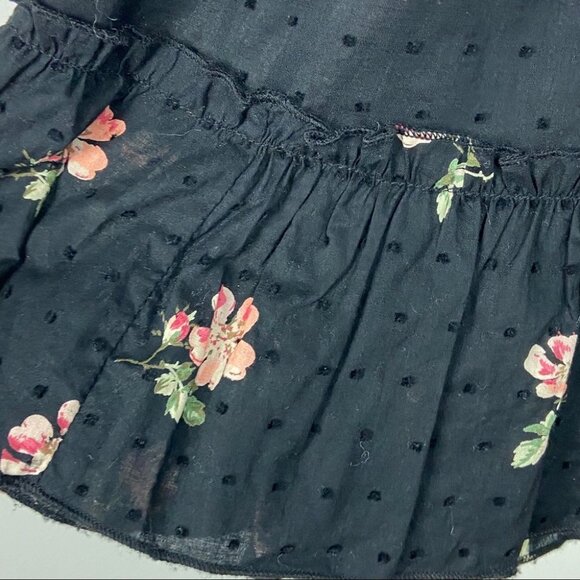 Ulla Johnson Cecile Blouse Black Floral Peplum Size 0 / XS Peplum Top Bohemian - Picture 7 of 9